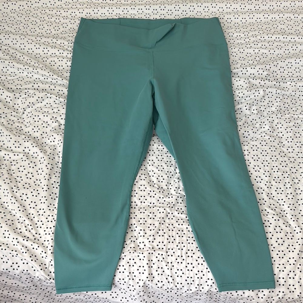 Fabletics Teal High-Waisted Leggings 7/8